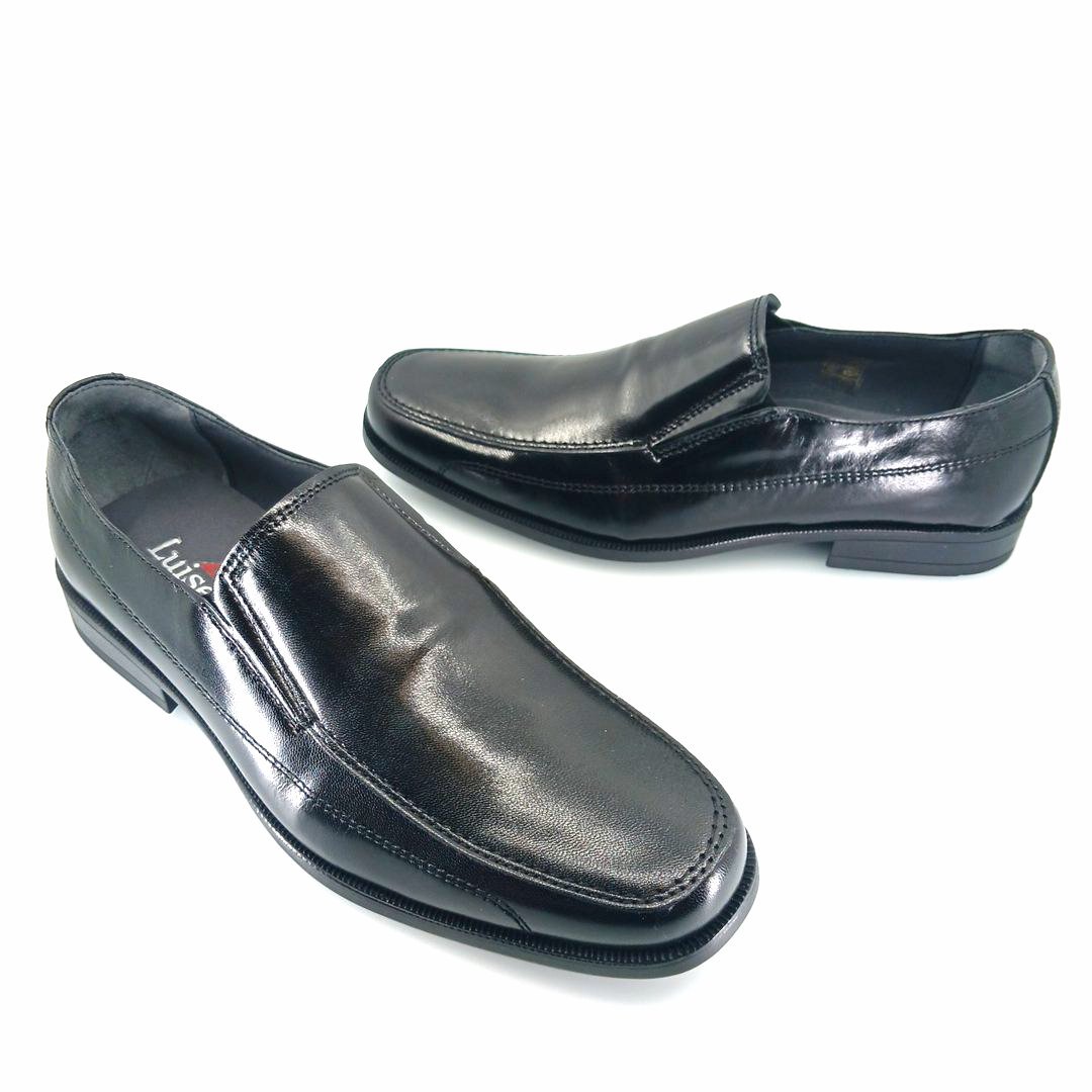 Luisetti 19300 (μαύρο δέρμα) ανδρικά loafers