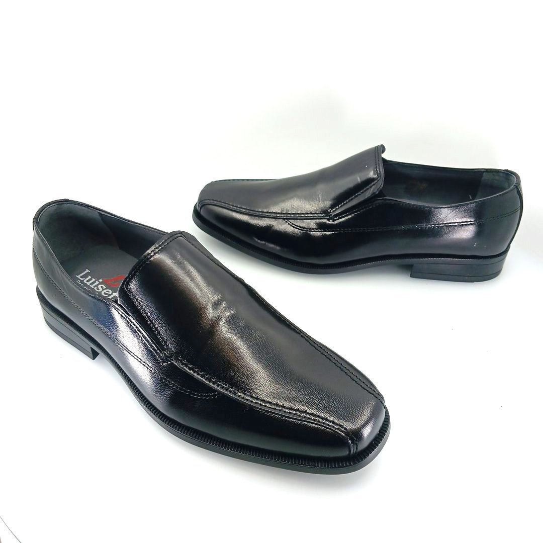Luisetti 19302 (μαύρο δέρμα) ανδρικά loafers