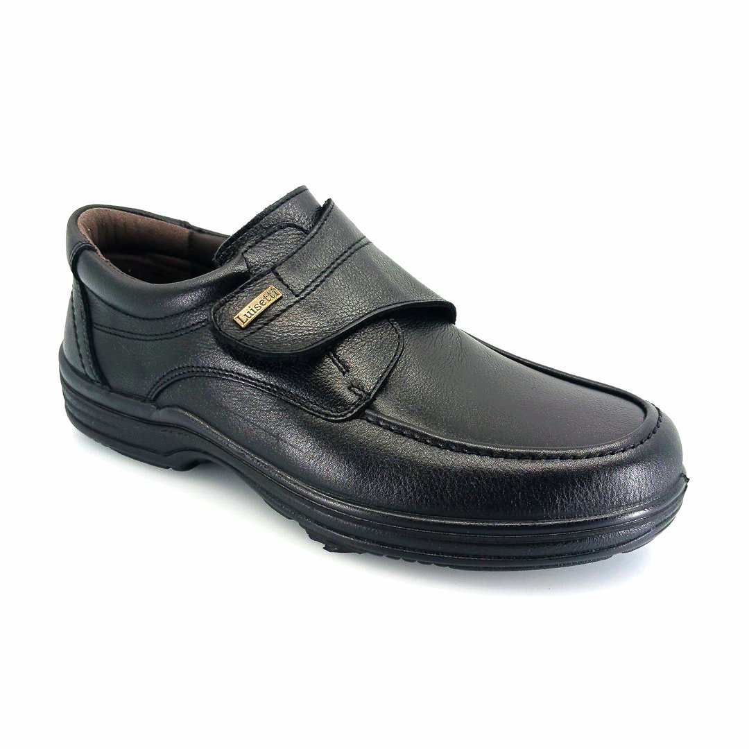 luisetti-black-20412-1 Luisetti 20412 (μαύρο δέρμα) ανδρικά velcro