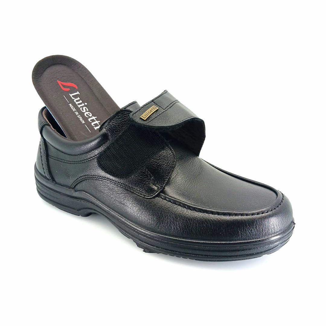 Luisetti 20412 (μαύρο δέρμα) ανδρικά velcro