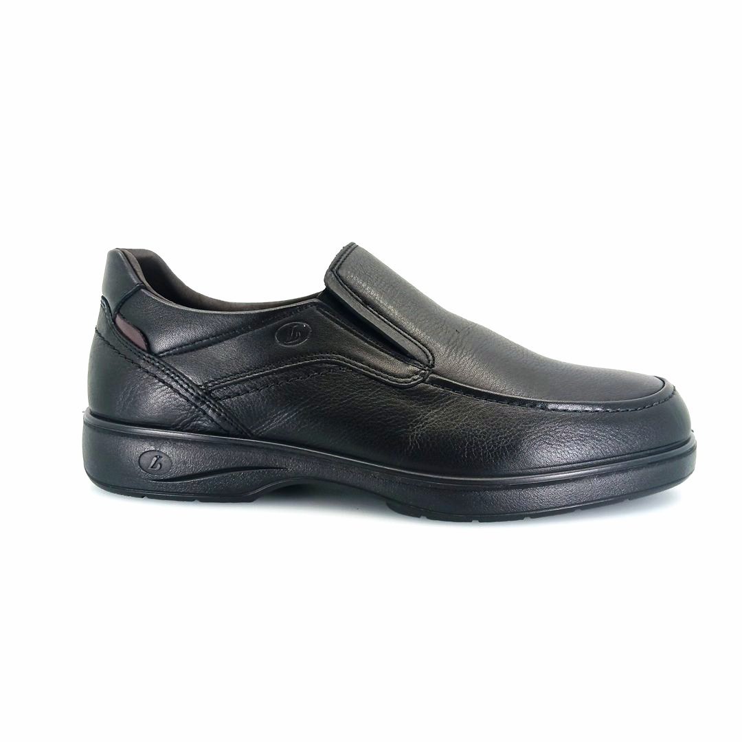 Luisetti 37703 (μαύρο δέρμα) ανδρικά slip-on