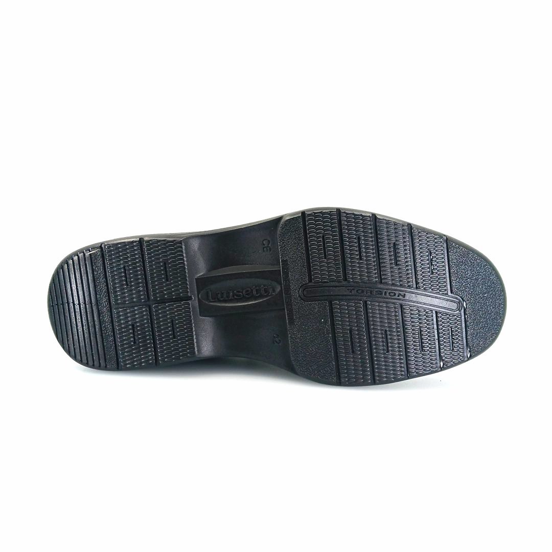 Luisetti 37703 (μαύρο δέρμα) ανδρικά slip-on