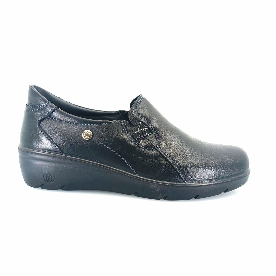 Laura Azana 26824 (μαύρο δέρμα) γυναικεία slip-on