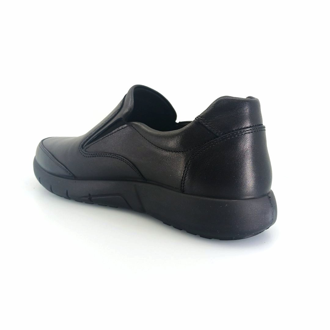Boxer 19337 (μαύρο δέρμα) ανδρικά slip-on