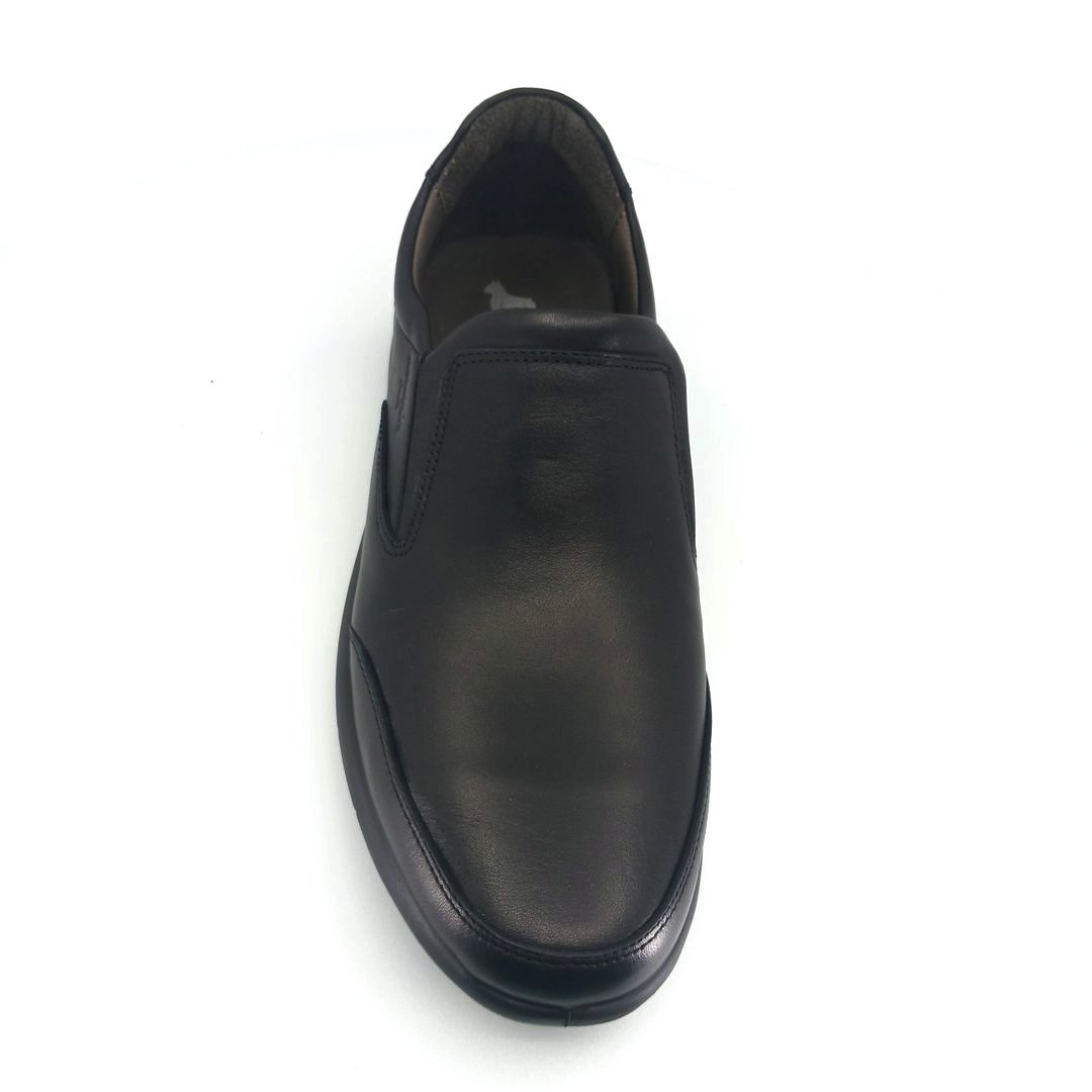 Boxer 19337 (μαύρο δέρμα) ανδρικά slip-on