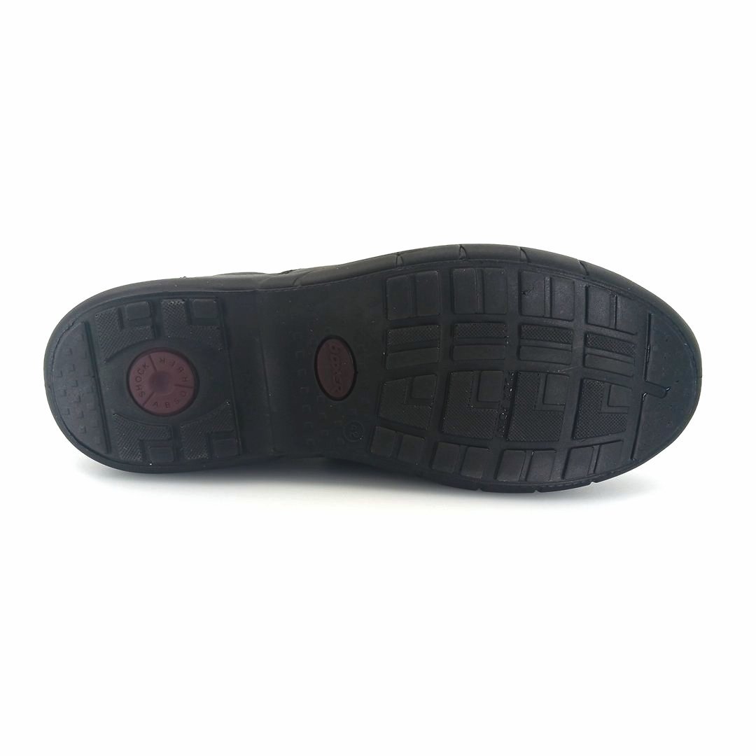 Boxer 19337 (μαύρο δέρμα) ανδρικά slip-on