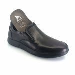 Boxer 19337 (μαύρο δέρμα) ανδρικά slip-on