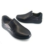 Boxer 19337 (μαύρο δέρμα) ανδρικά slip-on