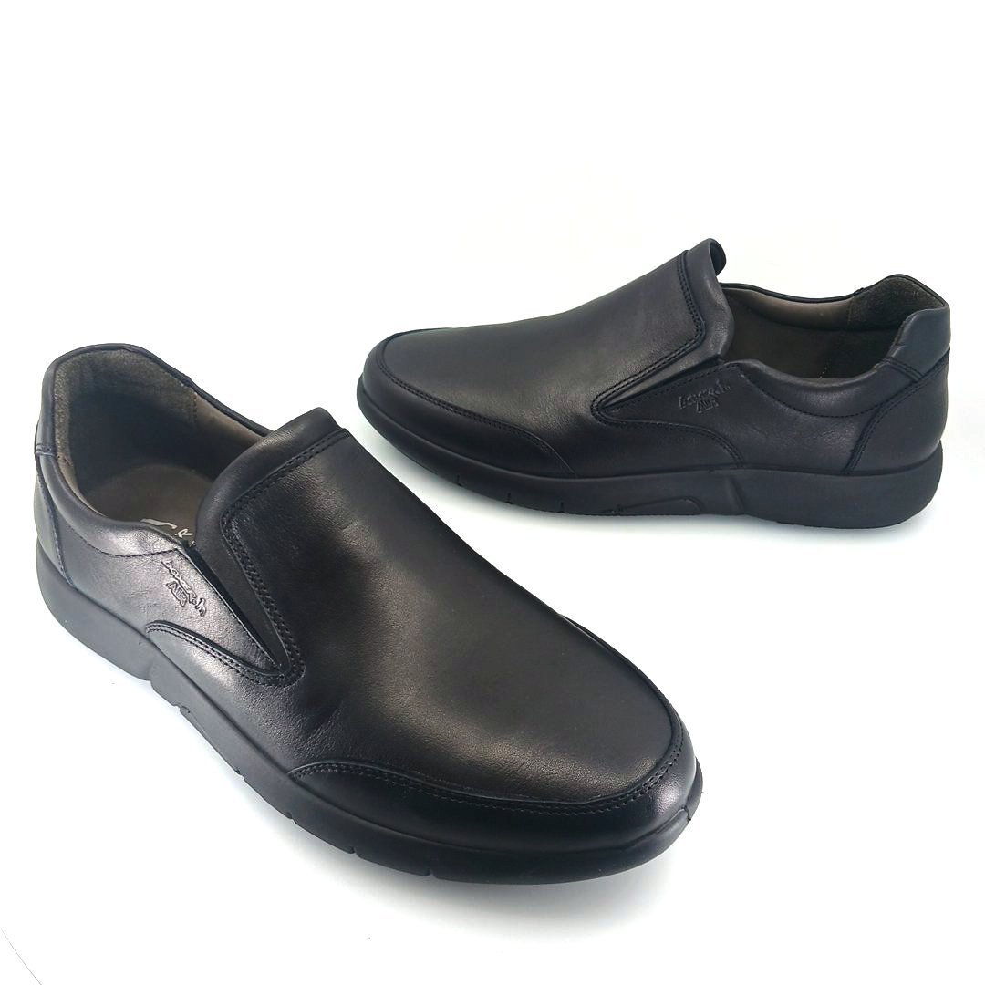 Boxer 19337 (μαύρο δέρμα) ανδρικά slip-on
