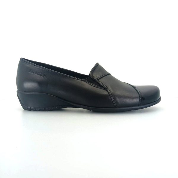 Boxer 51600 (μαύρο λουστρίνι) γυναικεία slip-on