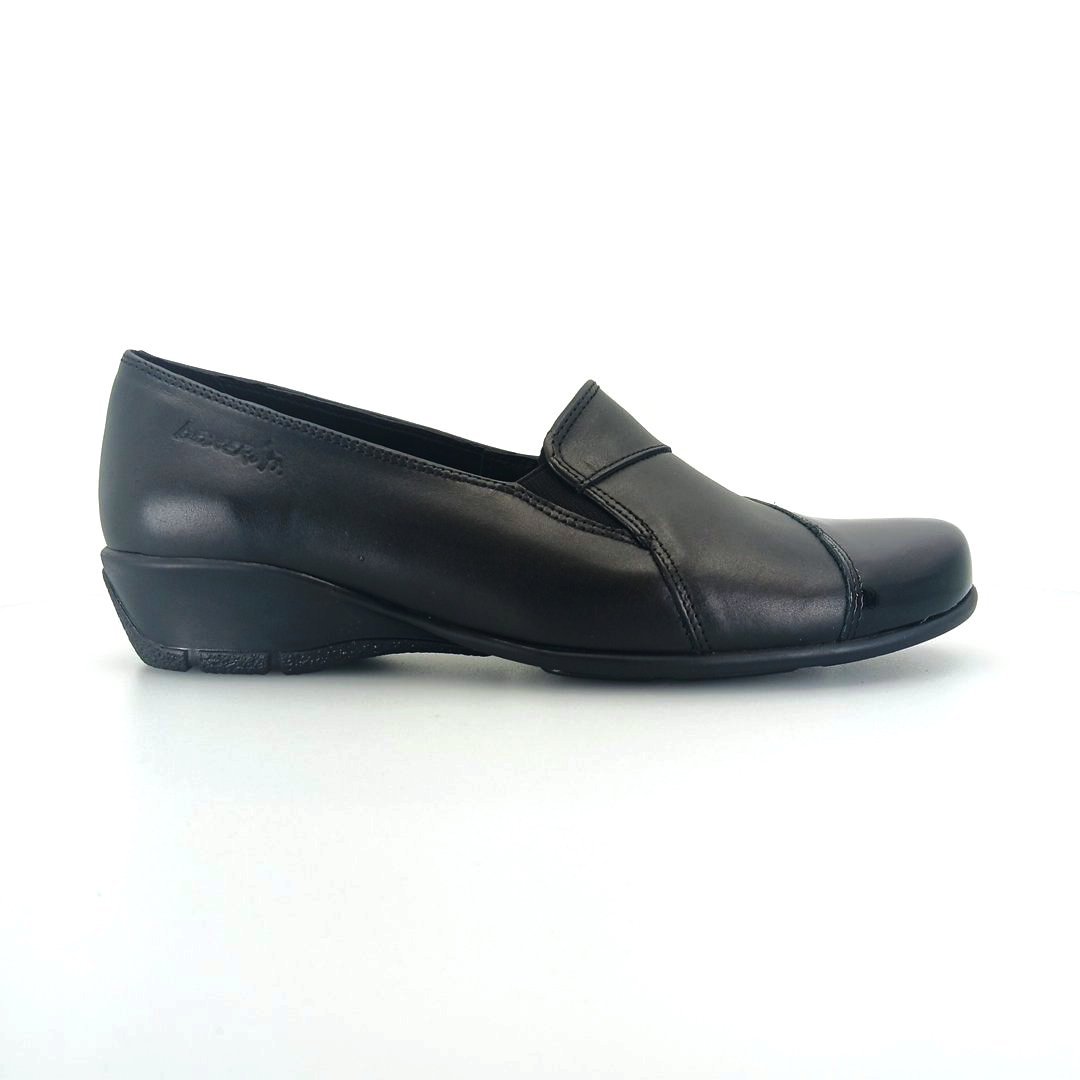 Boxer 51600 (μαύρο λουστρίνι) γυναικεία slip-on