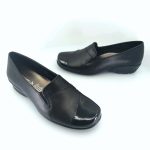 Boxer 51600 (μαύρο λουστρίνι) γυναικεία slip-on