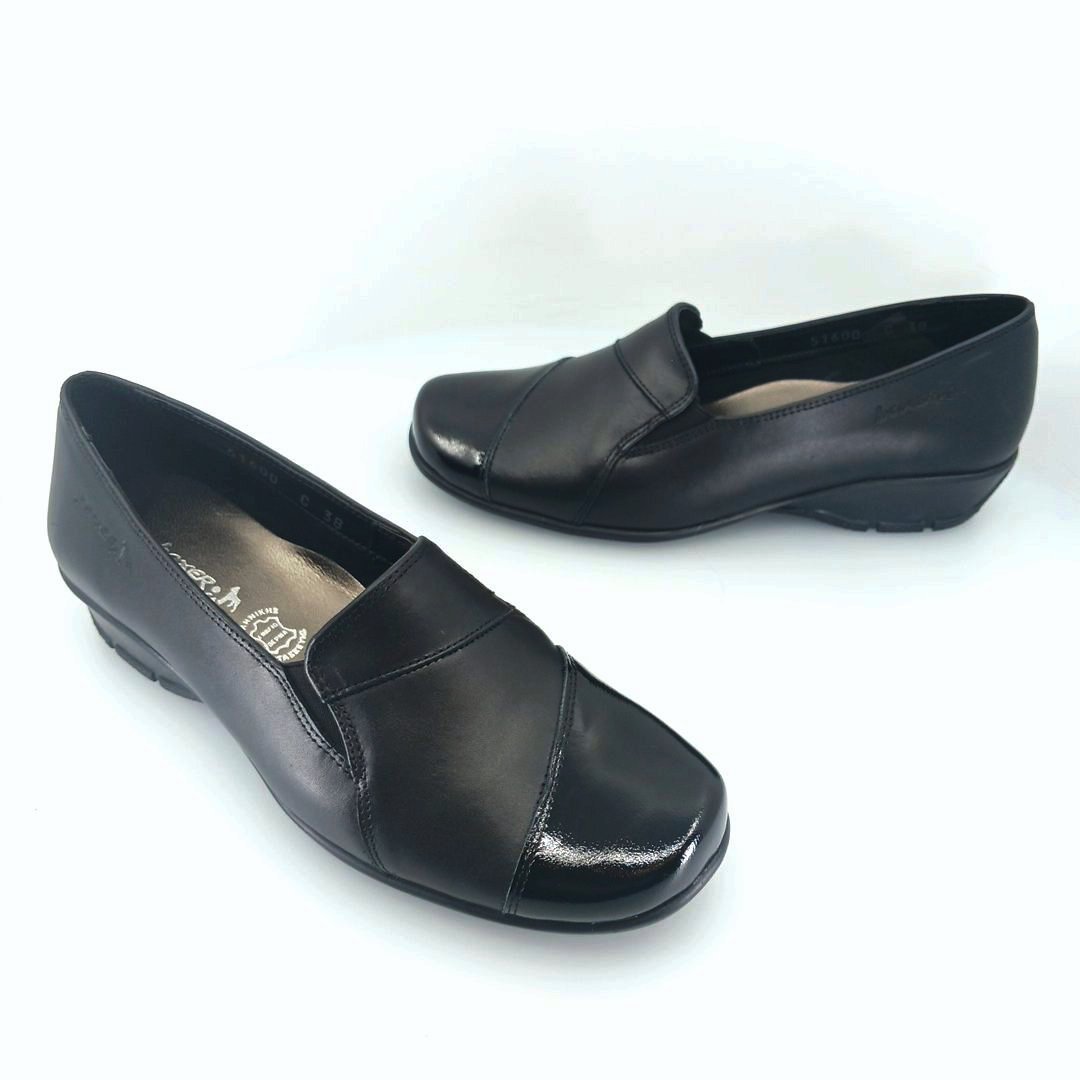 Boxer 51600 (μαύρο λουστρίνι) γυναικεία slip-on