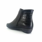 Boxer 52999 (μαύρο κροκο δέρμα) γυναικεία μποτάκια