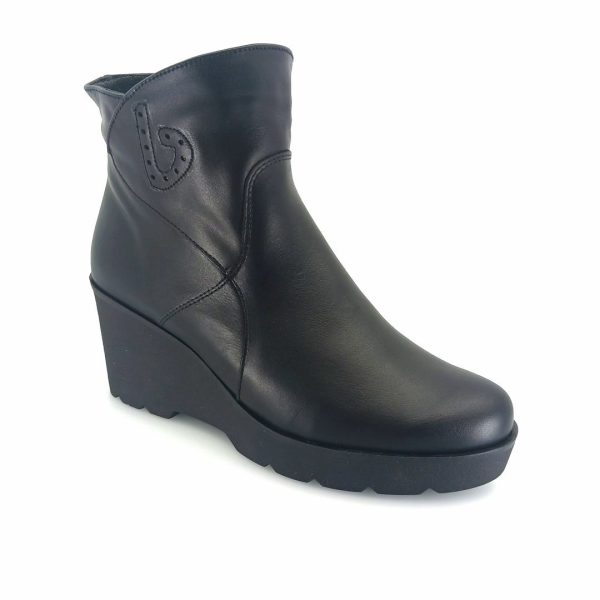 Boxer 57729 (μαύρο δέρμα) γυναικεία μποτάκια