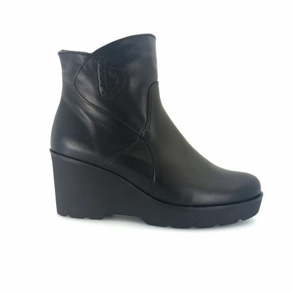 Boxer 57729 (μαύρο δέρμα) γυναικεία μποτάκια