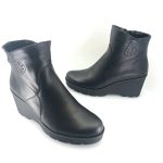 Boxer 57729 (μαύρο δέρμα) γυναικεία μποτάκια