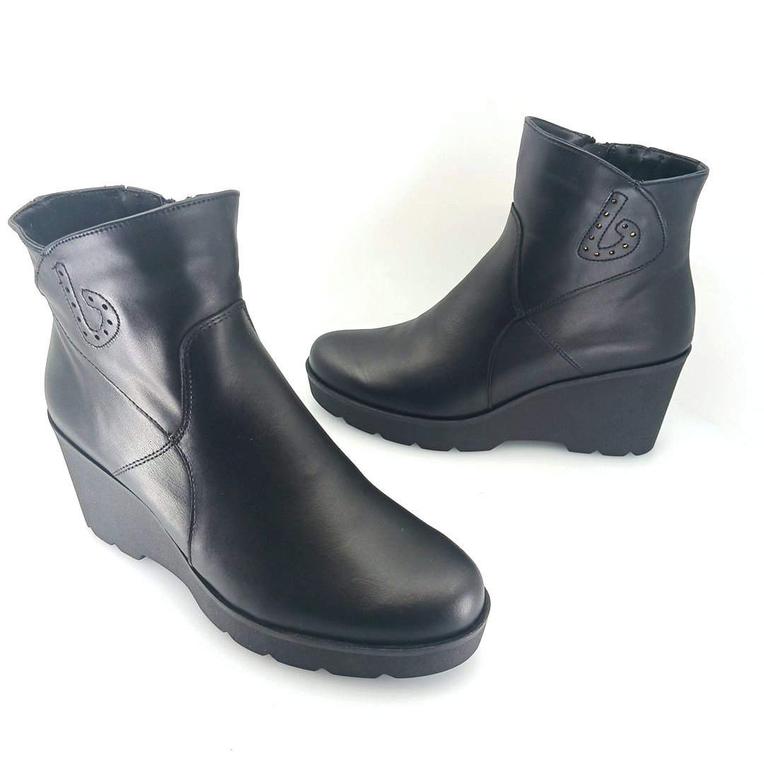 Boxer 57729 (μαύρο δέρμα) γυναικεία μποτάκια