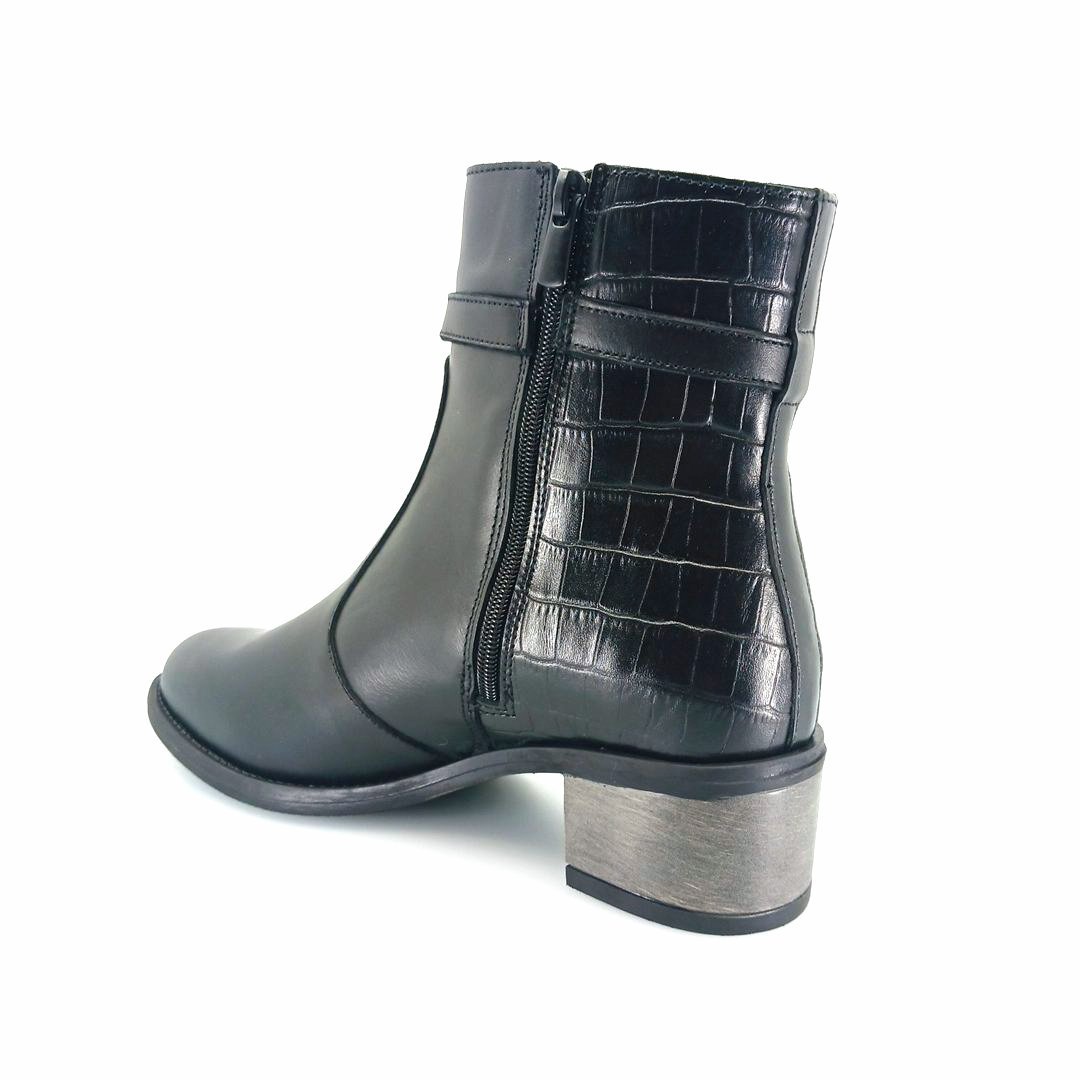 Boxer 60005 (μαύρο δέρμα) γυναικεία μποτάκια