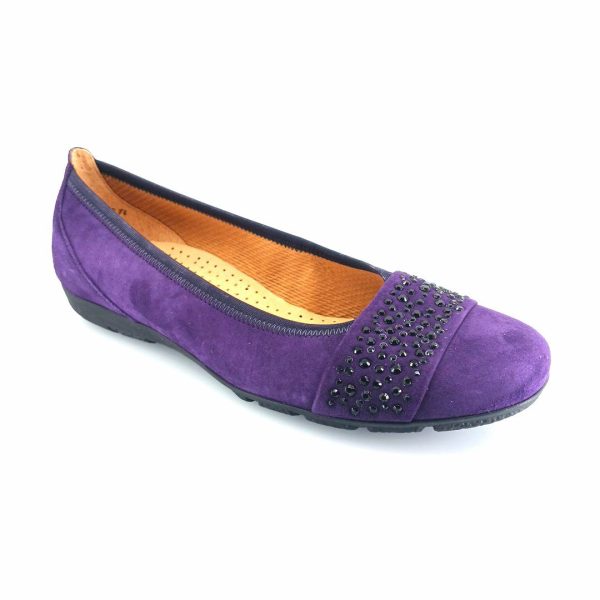 Gabor 167.13 μπαλαρίνες (πορφυρό δέρμα suede)