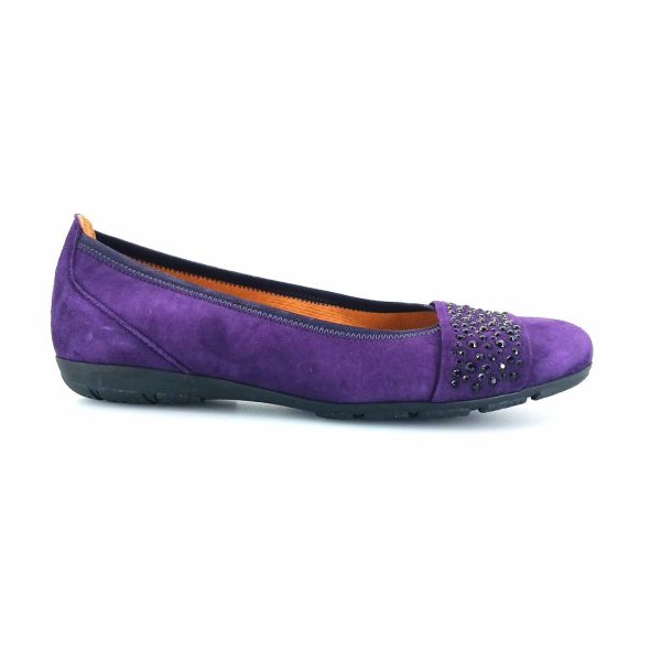 Gabor 167.13 μπαλαρίνες (πορφυρό δέρμα suede)