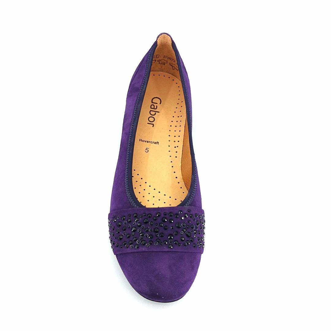 Gabor 167.13 μπαλαρίνες (πορφυρό δέρμα suede)
