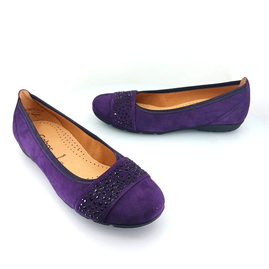 Gabor 167.13 μπαλαρίνες (πορφυρό δέρμα suede)
