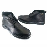 Luisetti 37801 (μαύρο δέρμα) ανδρικά μποτάκια