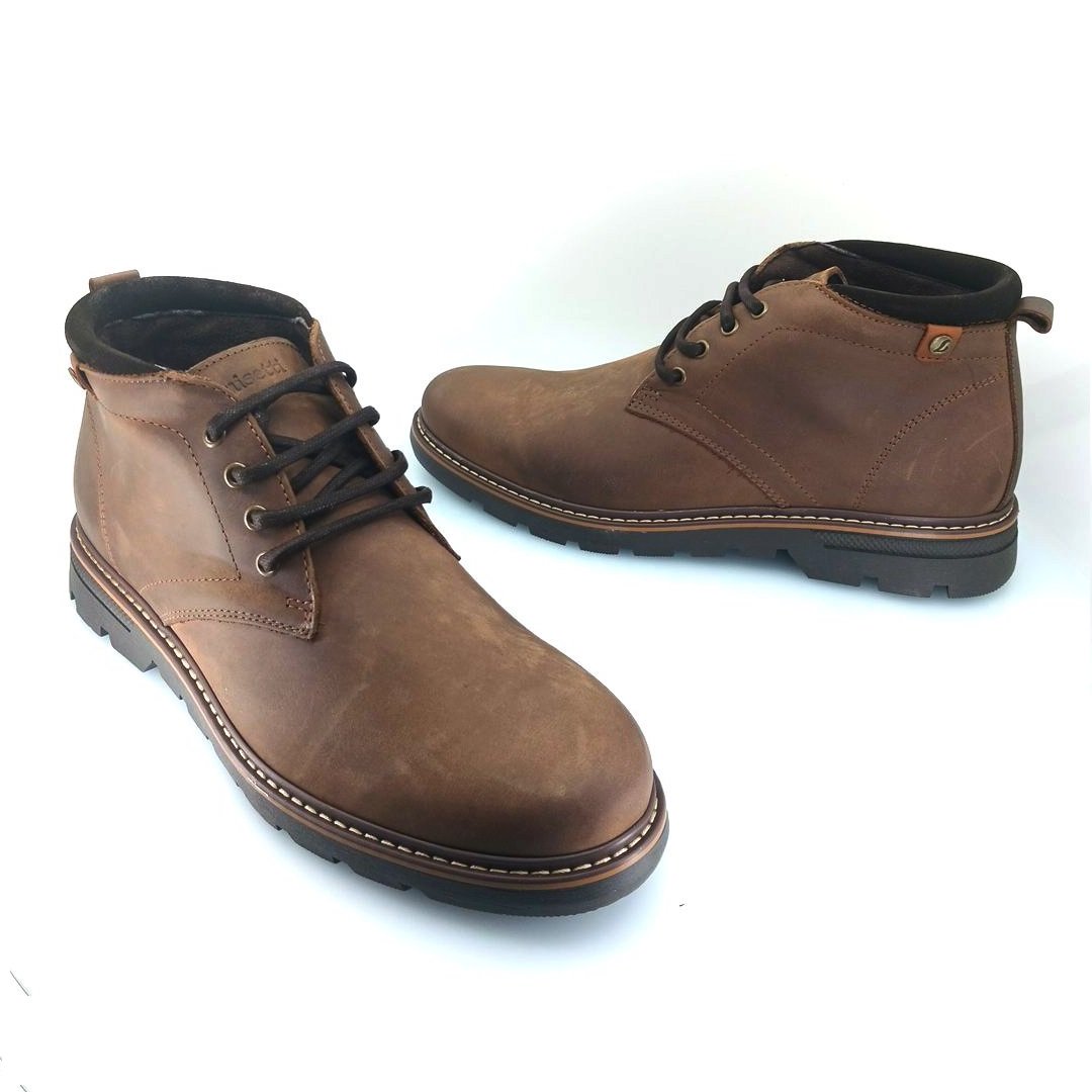 Luisetti 37801 (καφέ δέρμα) ανδρικά μποτάκια