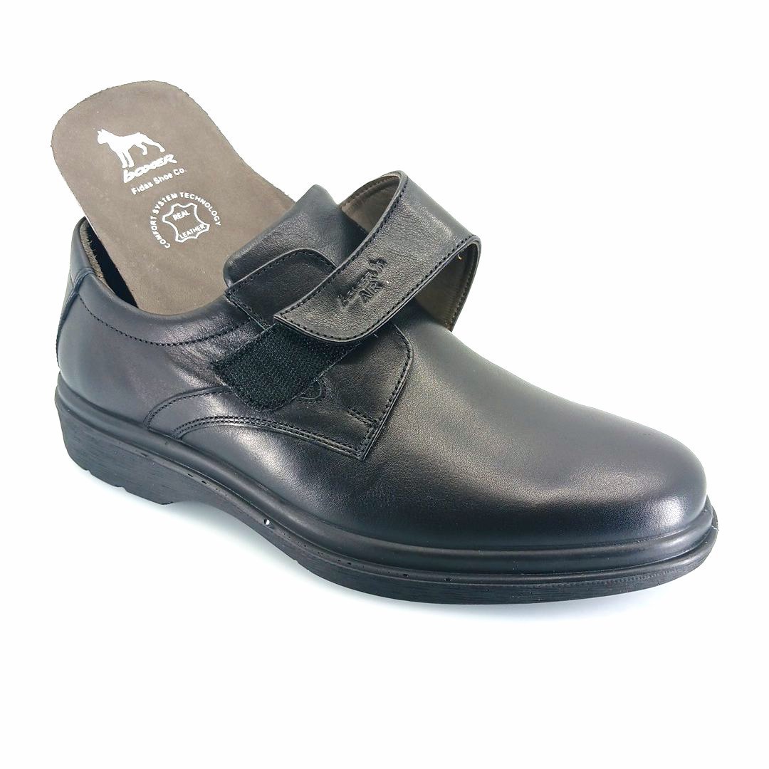 Boxer 19332 (μαύρο δέρμα) ανδρικά velcro