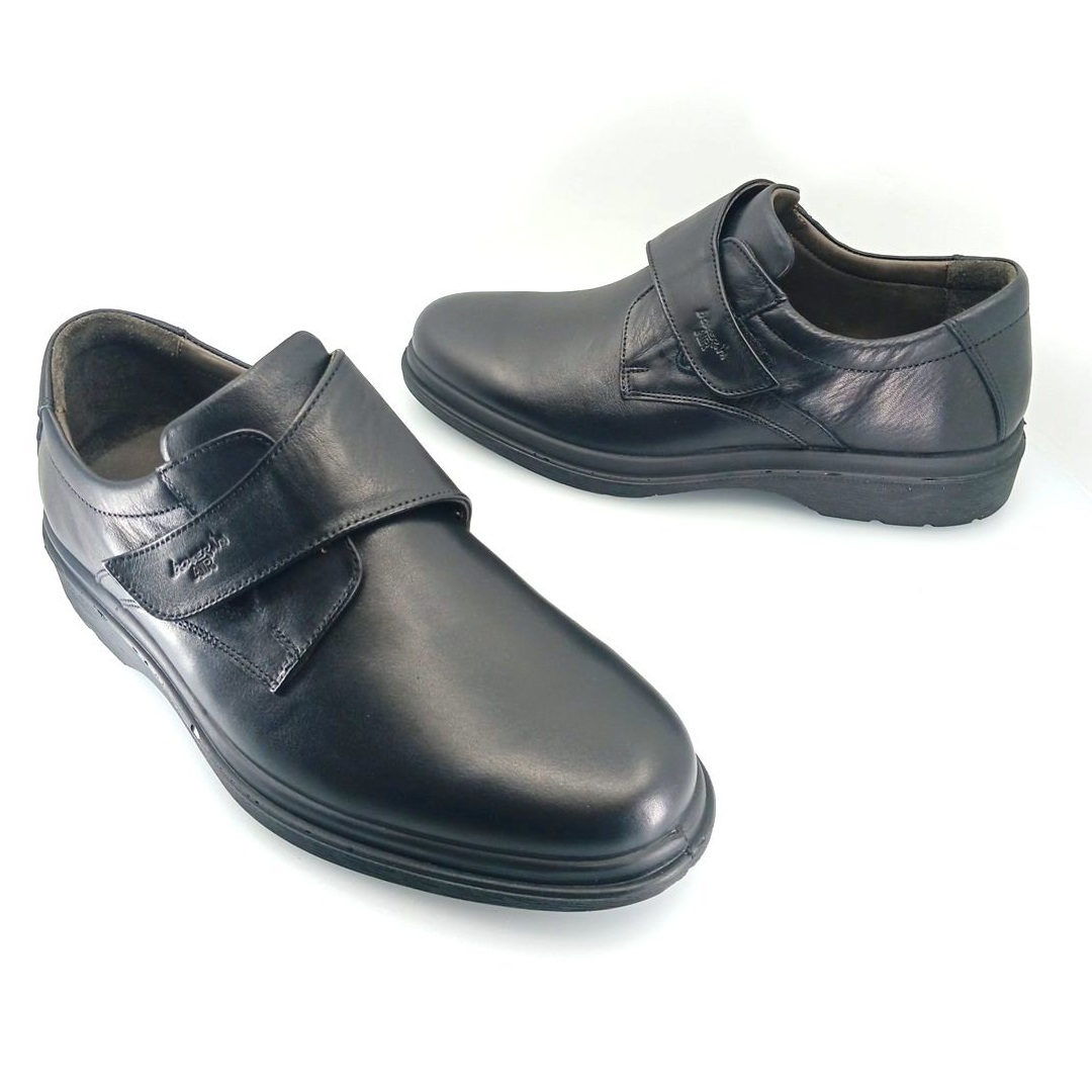 Boxer 19332 (μαύρο δέρμα) ανδρικά velcro