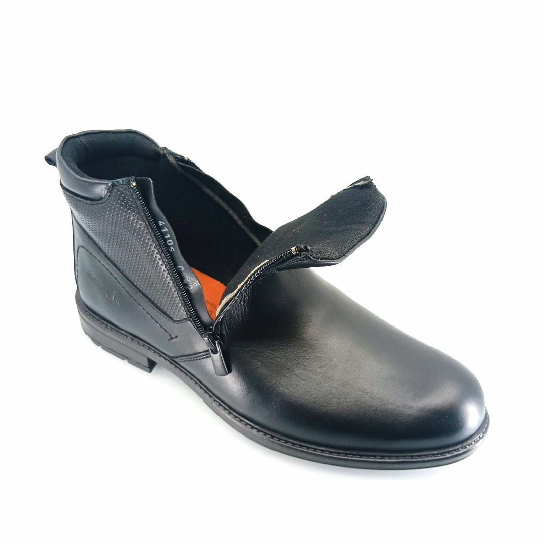 Boxer 41105 (μαύρo δέρμα) ανδρικά μποτάκια