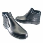 Boxer 41105 (μαύρo δέρμα) ανδρικά μποτάκια