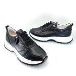 Boxer 53601 (μαύρο δέρμα) γυναικεία sneakers