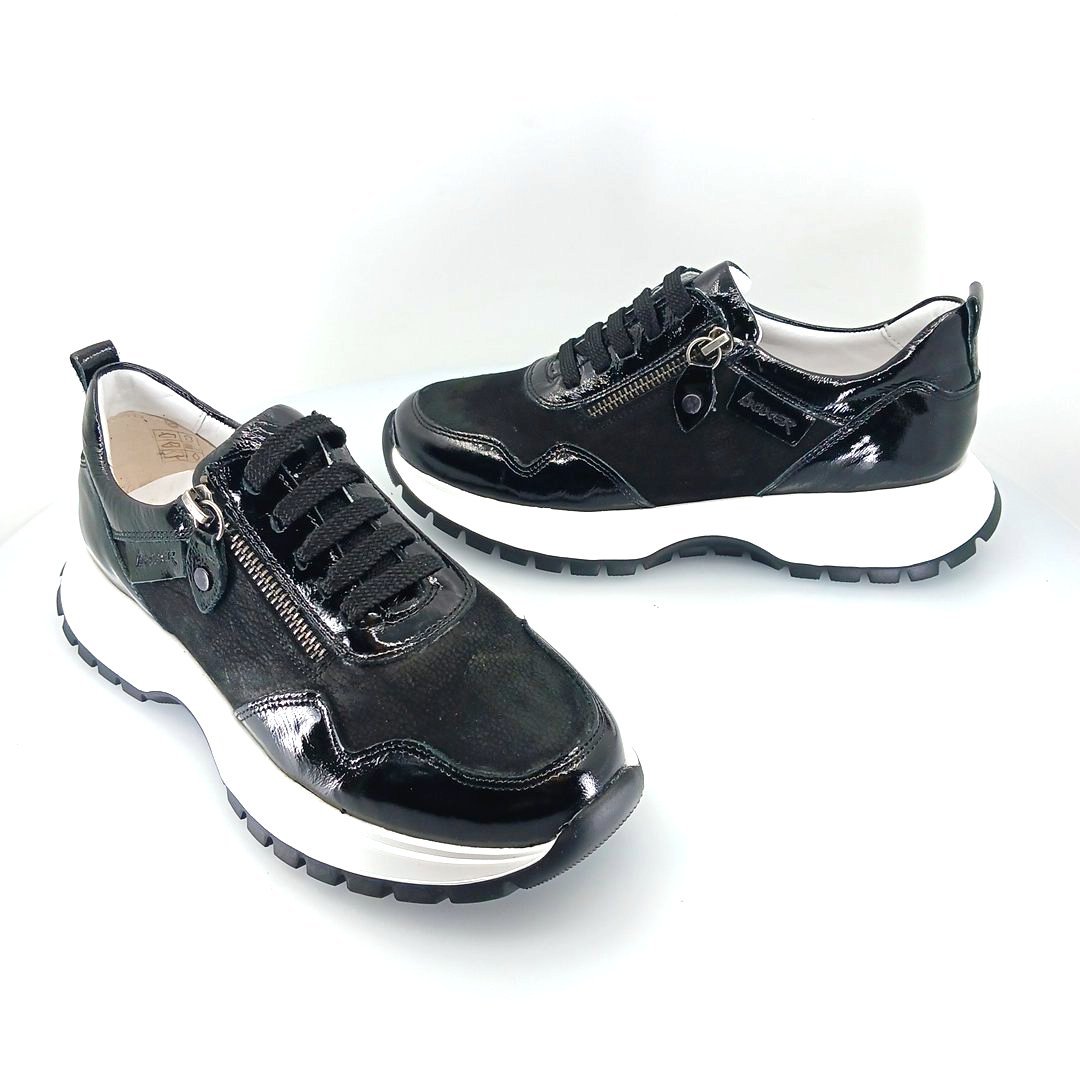 Boxer 53601 (μαύρο λουστρίνι) γυναικεία sneakers