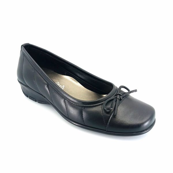 Boxer 51601 (μαύρο δέρμα) flat pumps