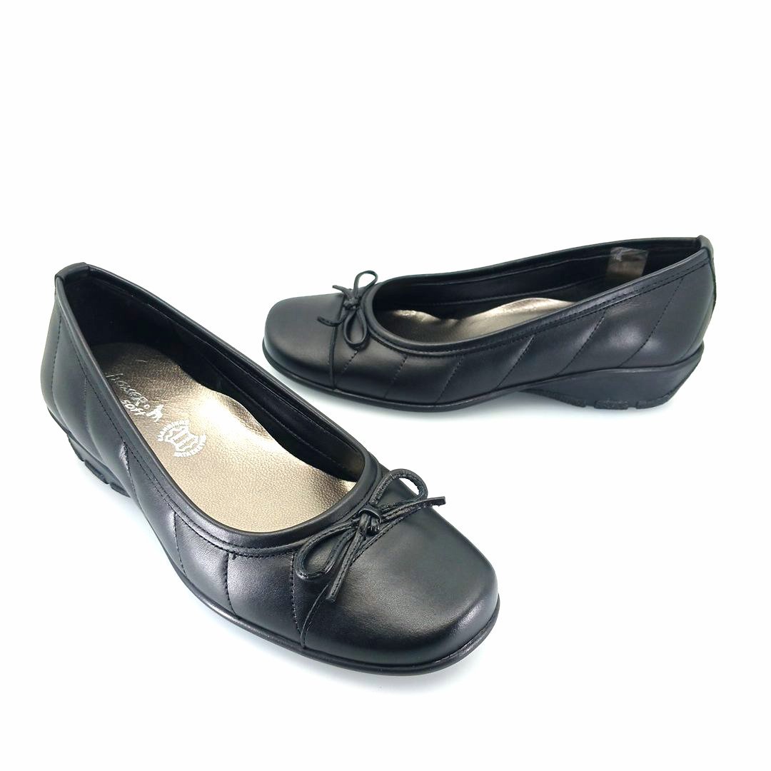 Boxer 51601 (μαύρο δέρμα) flat pumps