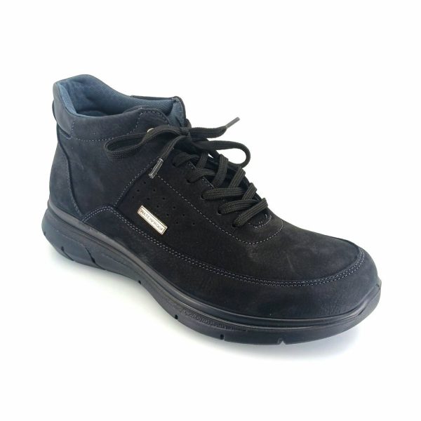 Luisetti 36105 (μαύρο nubuck) ανδρικά μποτάκια