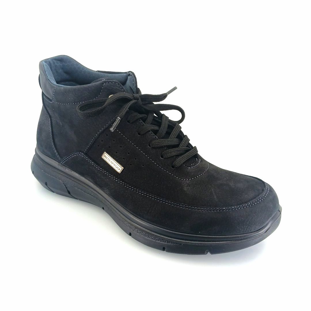Luisetti 36105 (μαύρο nubuck) ανδρικά μποτάκια