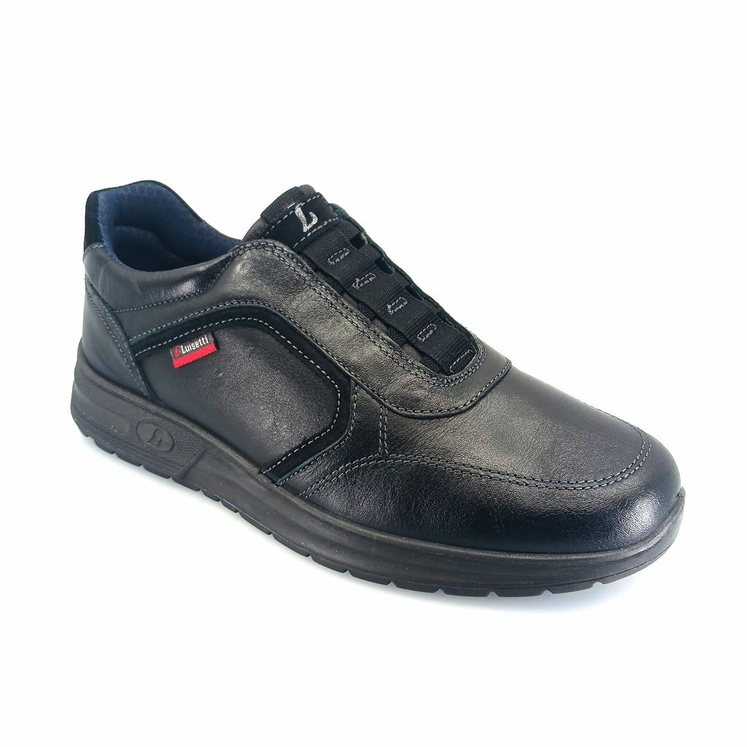luisetti-36218-black-1 Luisetti 36218 (μαύρο δέρμα ) ανδρικά sneakers