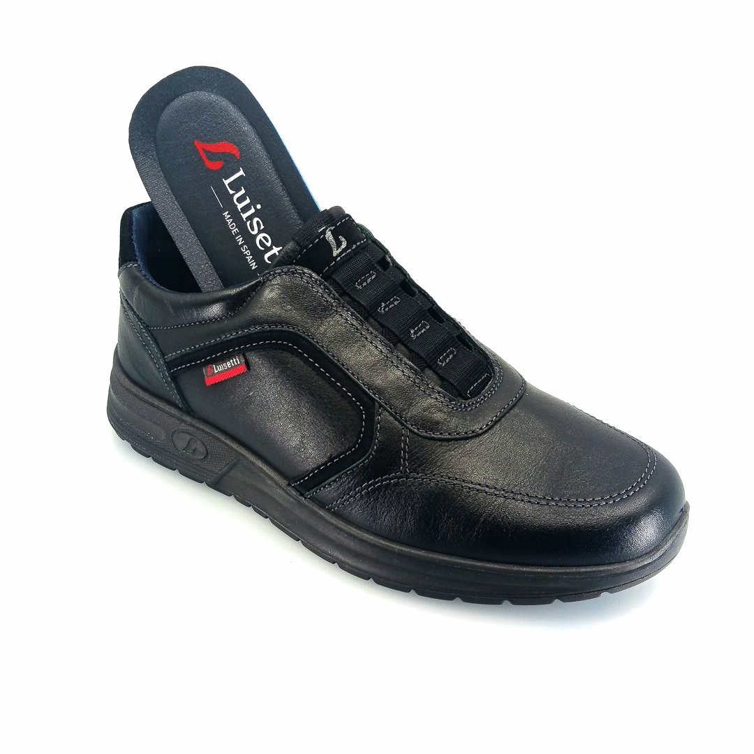 Luisetti 36218 (μαύρο δέρμα ) ανδρικά sneakers