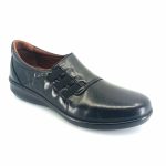 Luisetti 0308 (μαύρο δέρμα) γυναικεία slip-on