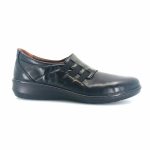 Luisetti 0308 (μαύρο δέρμα) γυναικεία slip-on