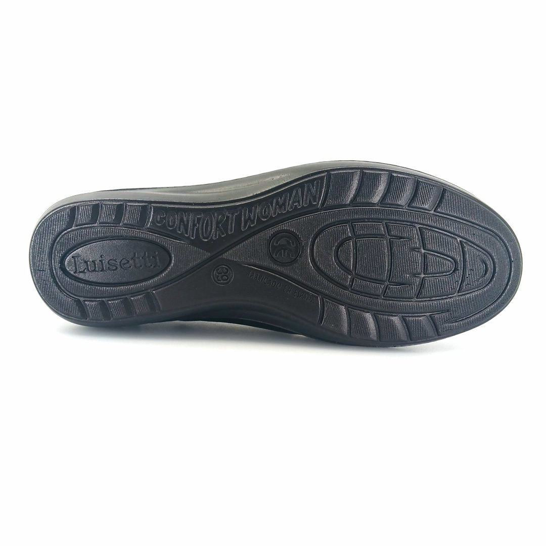 Luisetti 0308 (μαύρο δέρμα) γυναικεία slip-on