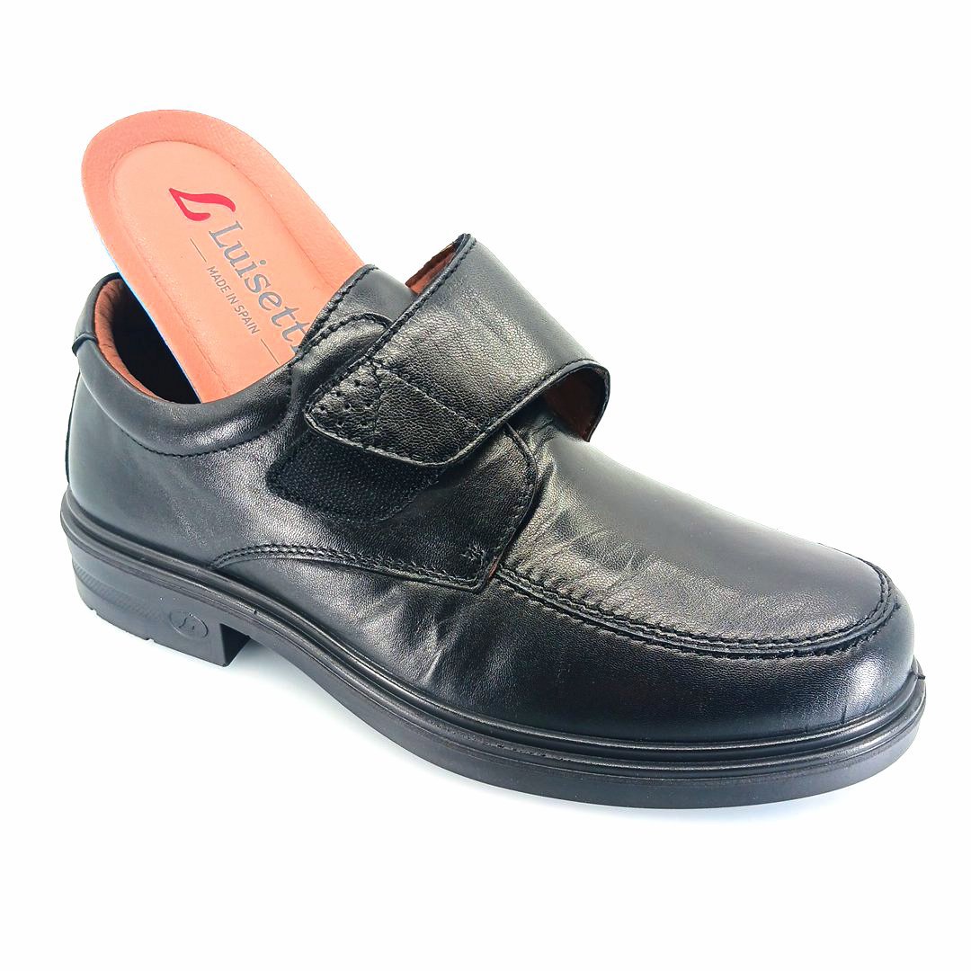Luisetti 33653 (μαύρο δέρμα) ανδρικά velcro