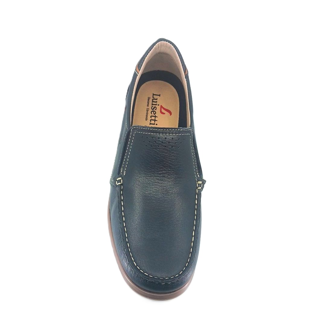 Luisetti 29305 (μπλε δέρμα) ανδρικά μοκασίνια