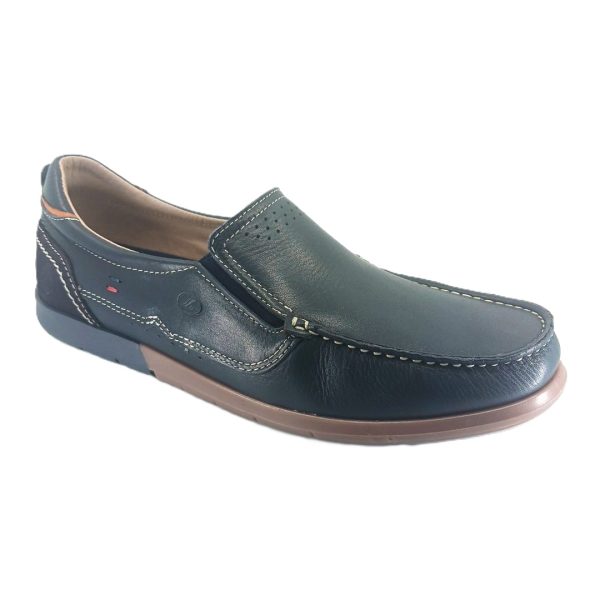 Luisetti 29305 (μπλε δέρμα) ανδρικά μοκασίνια