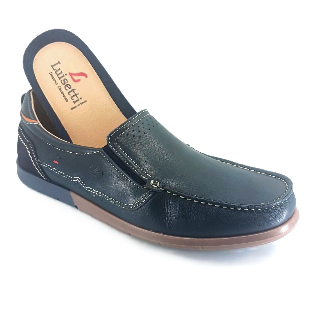 Luisetti 29305 (μπλε δέρμα) ανδρικά μοκασίνια