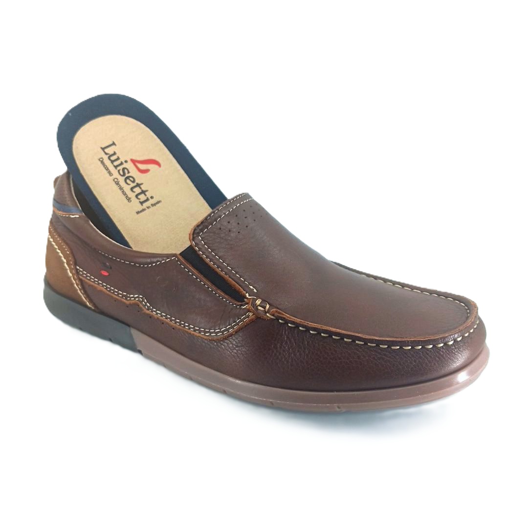 Luisetti 29305 (κονιάκ δέρμα) ανδρικά μοκασίνια