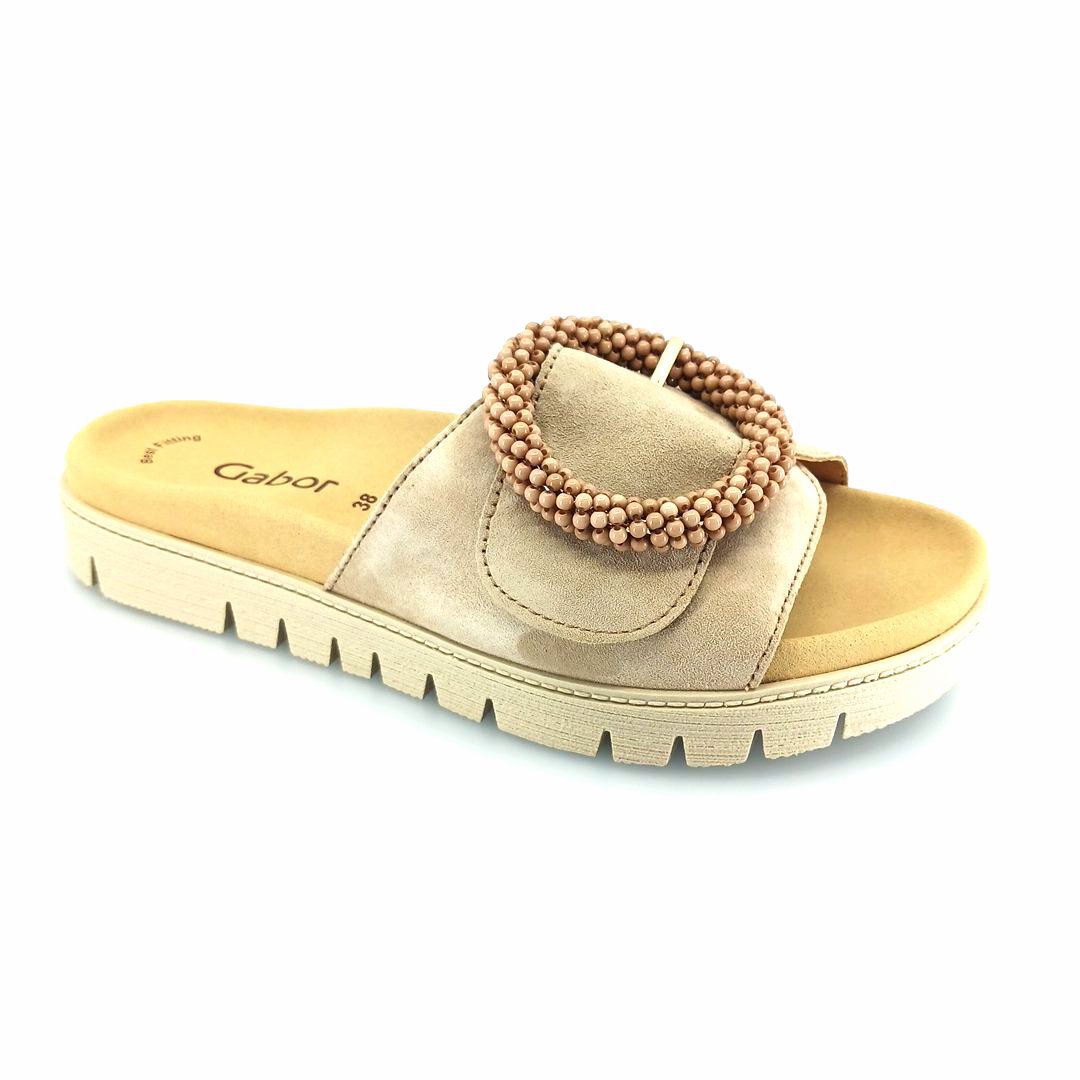 gabor-745.14-caramel-1 Gabor 745.14 γυναικείες παντόφλες (μπεζ - καραμέλα suede)